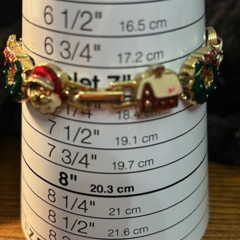 Vintage Avon Sliding Christmas Charm Bracelet - Picture 7 of 10